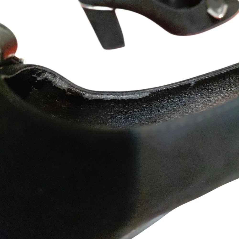 Michael Kors Liza Black Suede Block Heel Pump size 7 M - Picture 10 of 13